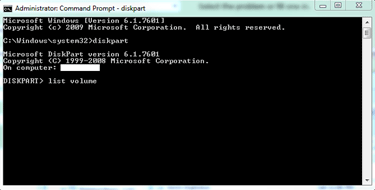 Windows 7 Command Prompt Window